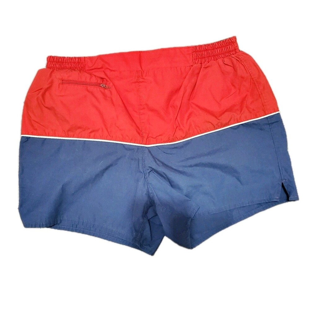 Vintage Mighty Mac Swim Trunks Lined Swim Volley Shorts 34 Patriotic 4th of July